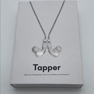 Tapper Silver Plated Rope Chain for AirPods